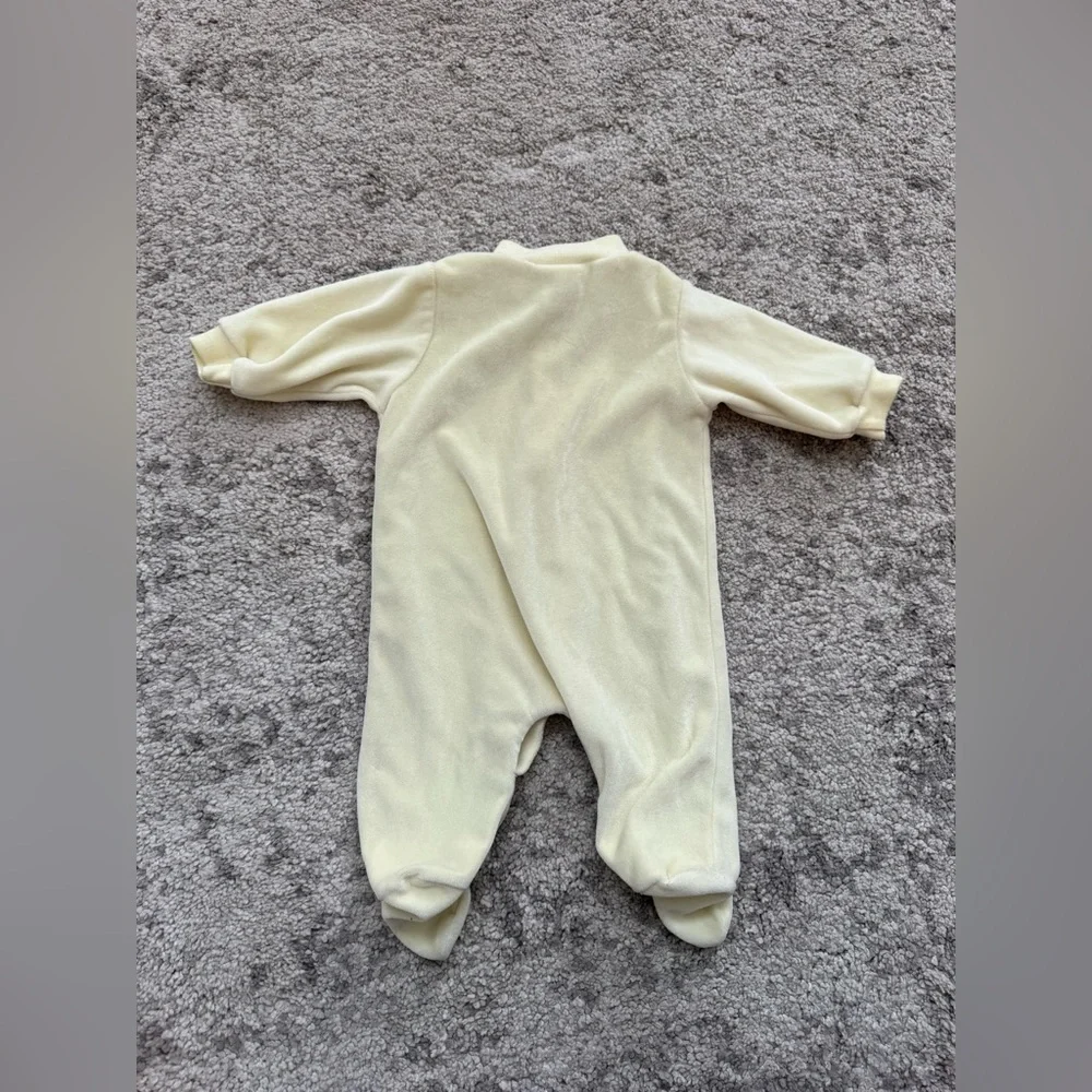Vintage Carter’s Child of Mine Yellow Velour Duck 90s/Y2K Sleeper 3M